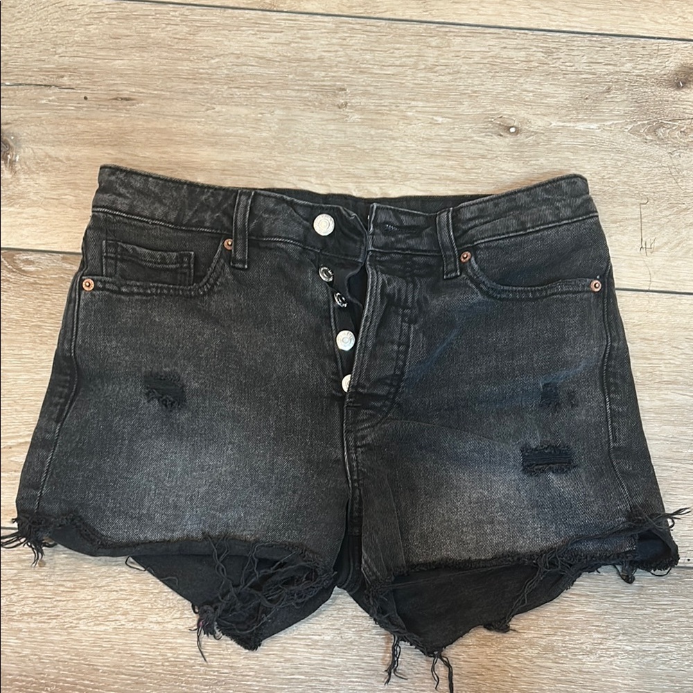Old Navy Black Distressed Jean Shorts